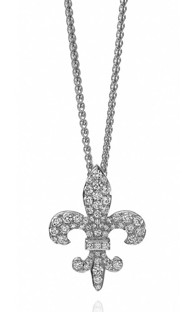 1.27CT Fleur de Lis Diamond Pendant
