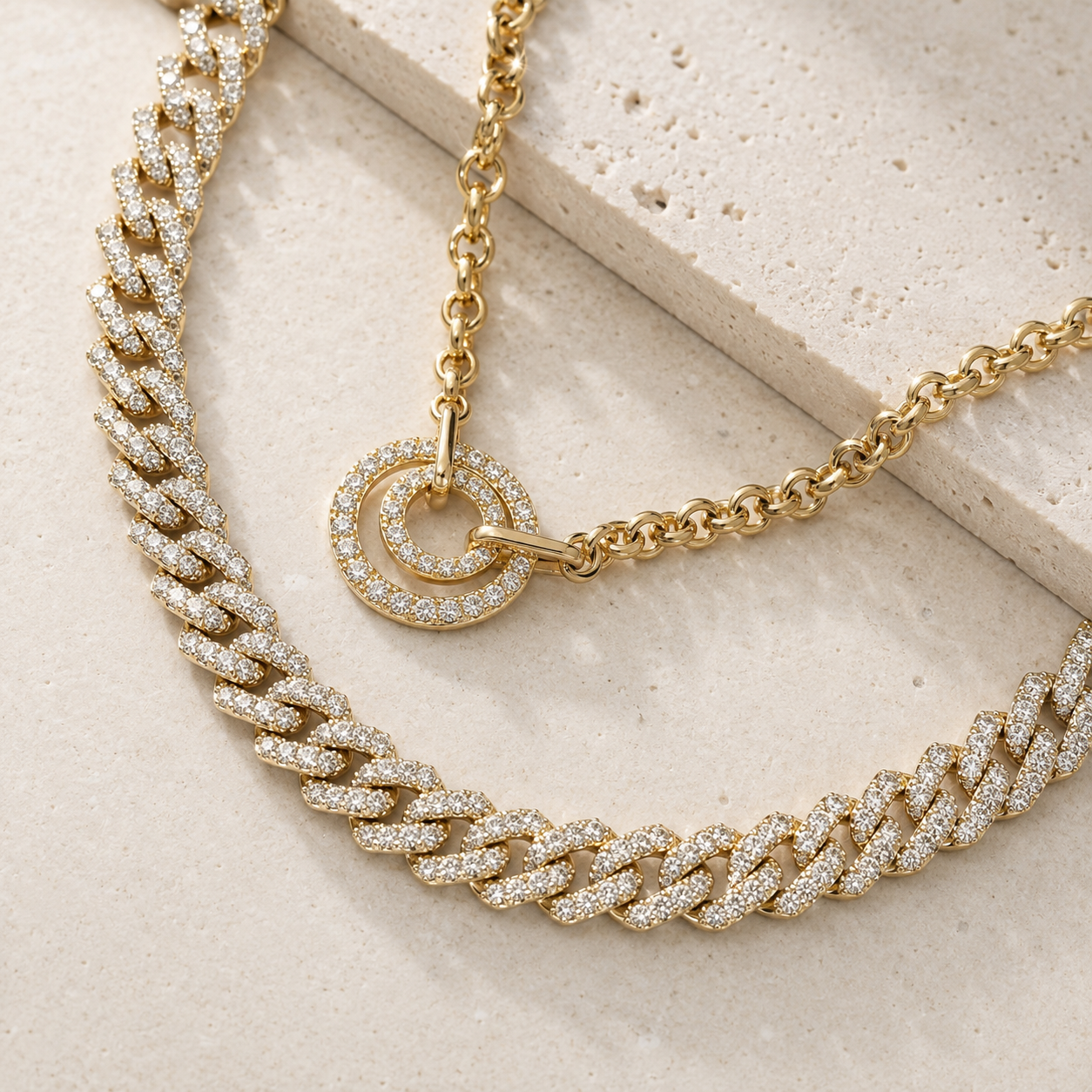 Yellow Gold Diamond Necklaces.