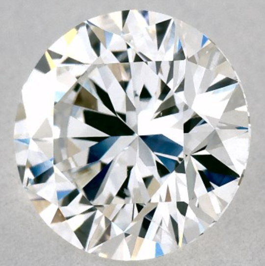 Round .91 carat F color, I1 clarity diamond