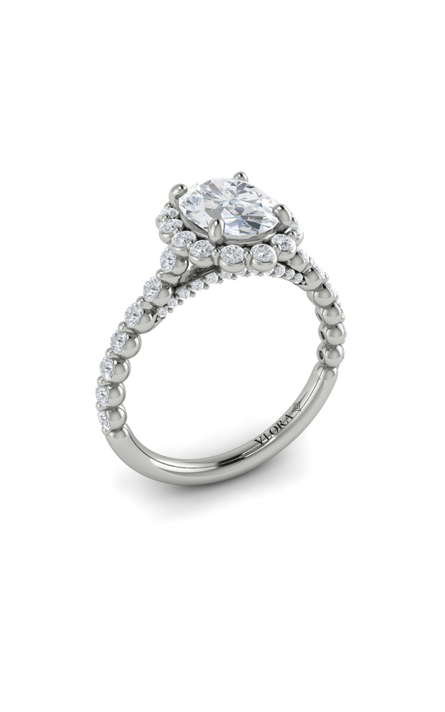 Vlora’s gorgeous halo engagement ring.