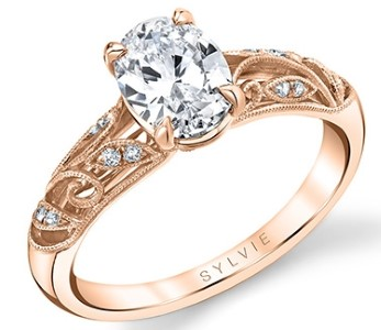 Sylvie Modern Vintage Engagement Ring