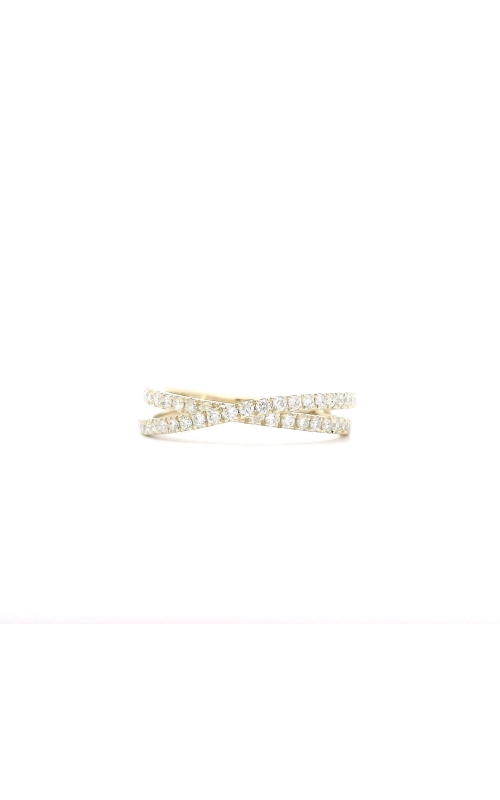 14K Yellow Gold Diamond Crossover Band