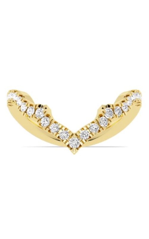 14K Diamond V Shaped Round Diamond Band