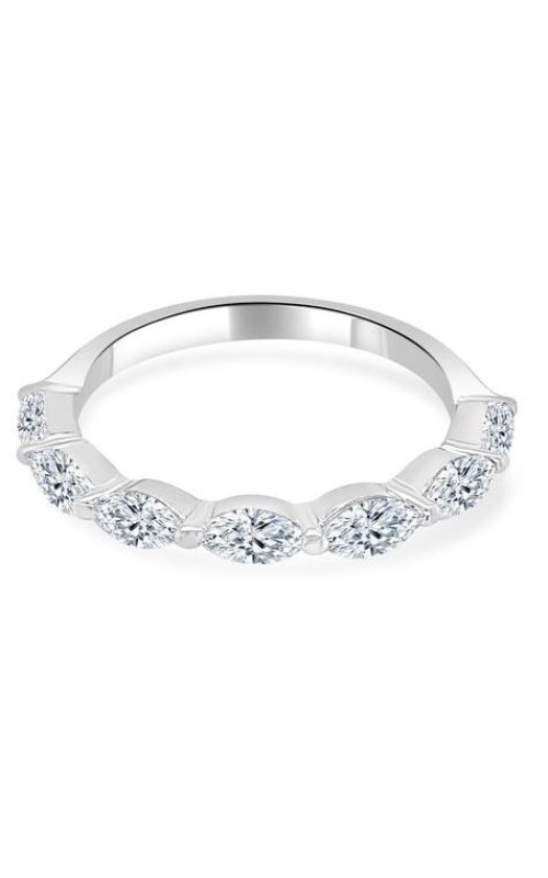 14K White Gold Marquise Diamond Wedding Band