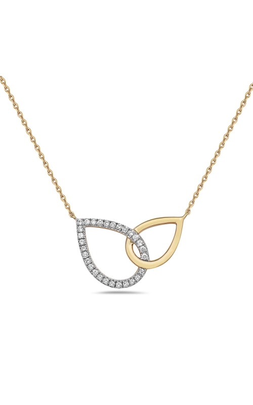 14k Two Tone Gold Diamond Pendant