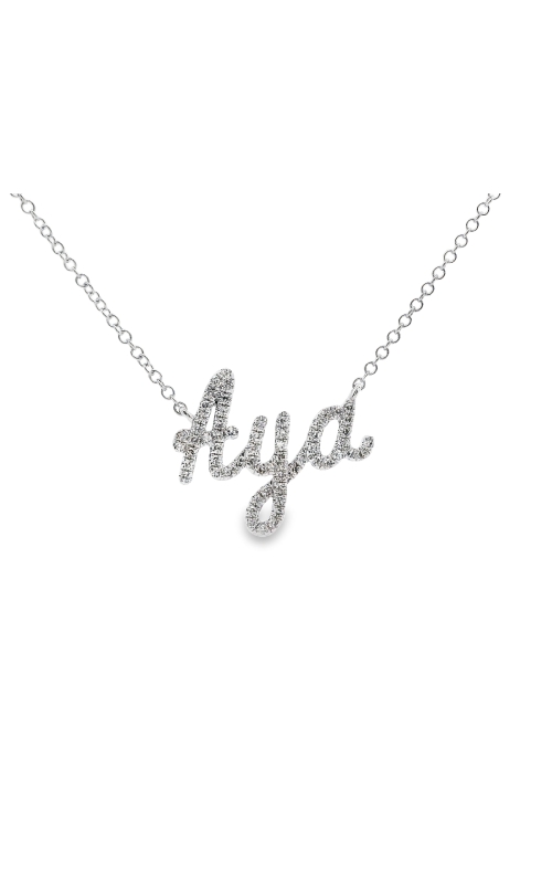 14K White Gold Single Cut Diamond Aya Station Necklace