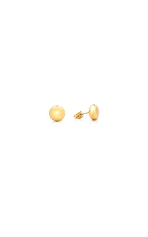 14K Yellow Gold Button Studs