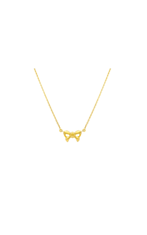 14K Yellow Gold Bow Necklace
