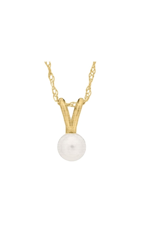 14K Yellow Gold Babies Pearl Pendant, 15