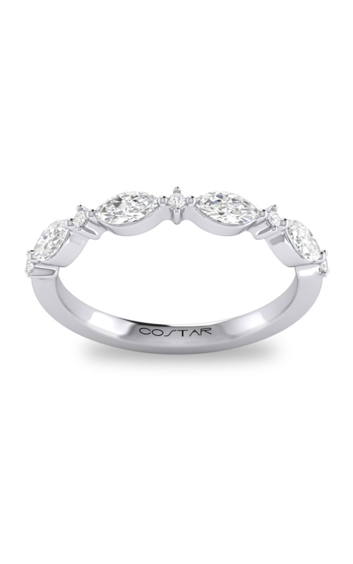 14K White Gold Marquise Diamond Band