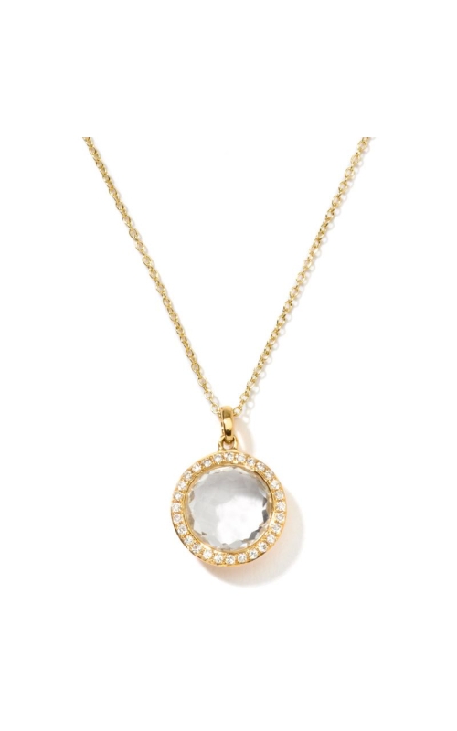 Small Pendant Necklace in 18K Gold with Diamonds