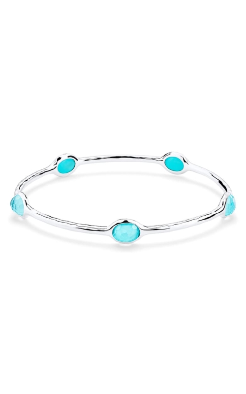 5-Stone Bangle Bracelet in Sterling Silver