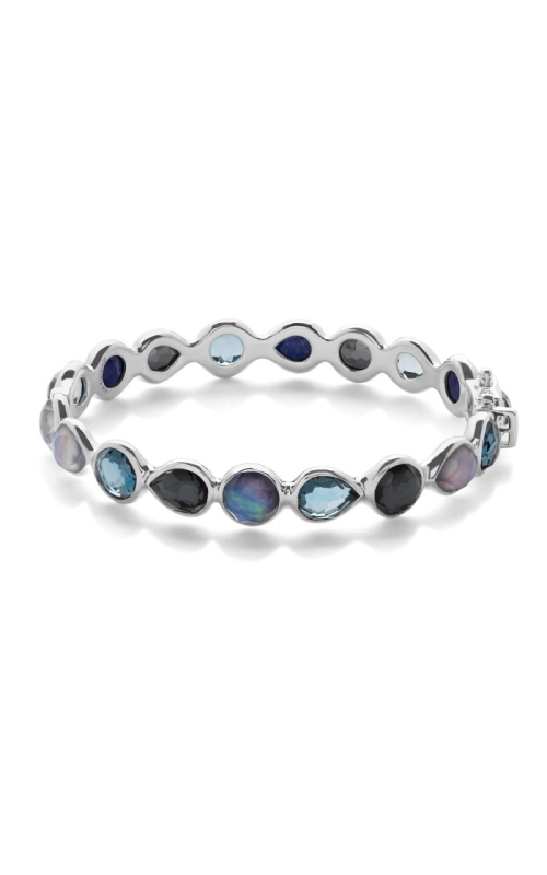 All Around Eclipse Hinged Bangle in Sterling Silver