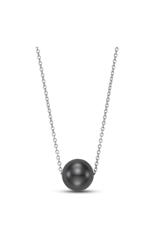 14K White Gold Tahitian Pearl Floating Necklace