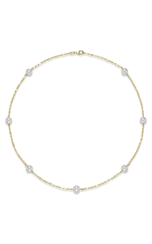 14K Freshwater Pearl Tin Cup Infinity Chain Bracelet