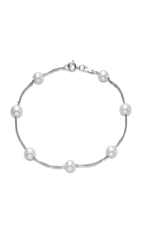14K White Gold Pearl Bracelet