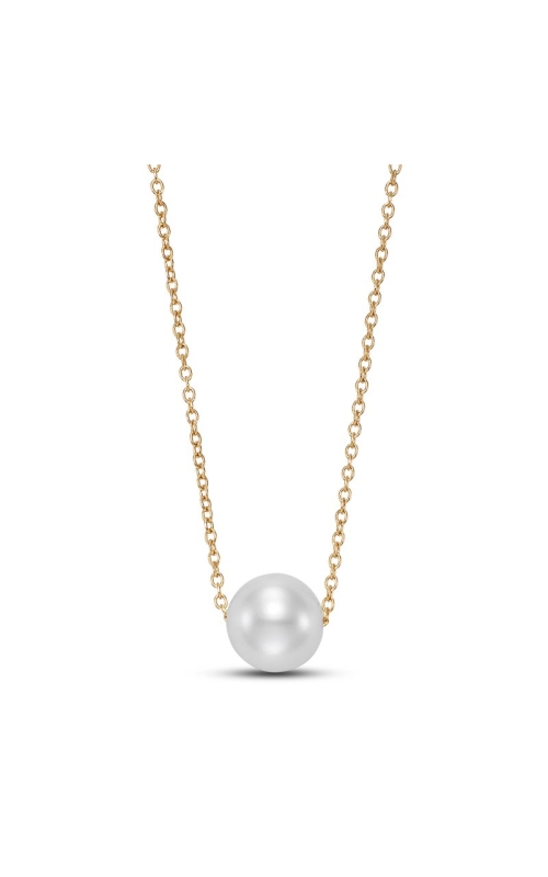 14K Rose Gold Pink Freshwater Floating Pendant