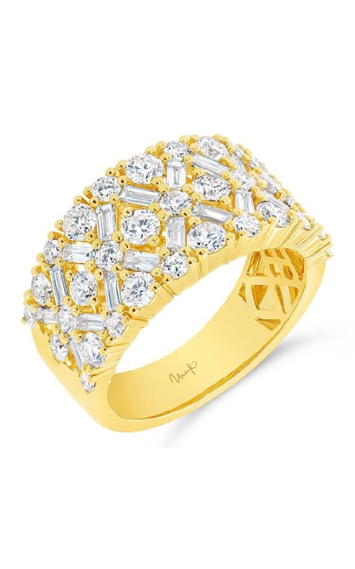 18K Yellow Gold Diamond Mosaic Band