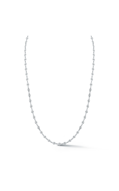 14K White Gold Diamond By the Yard Necklace