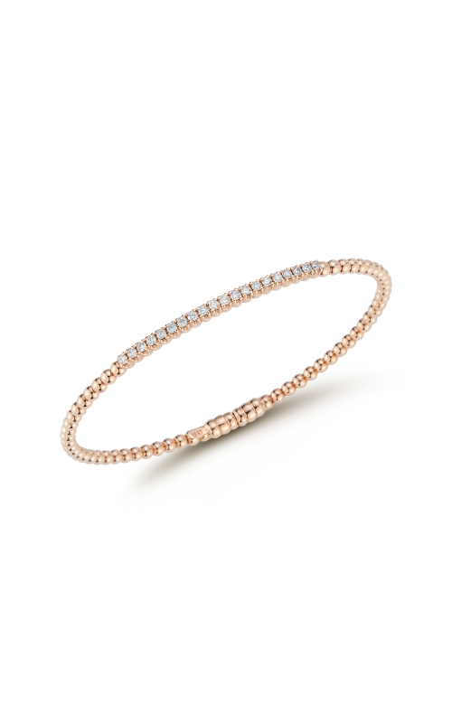14K Rose Gold Diamond Flexible Bangle Bracelet