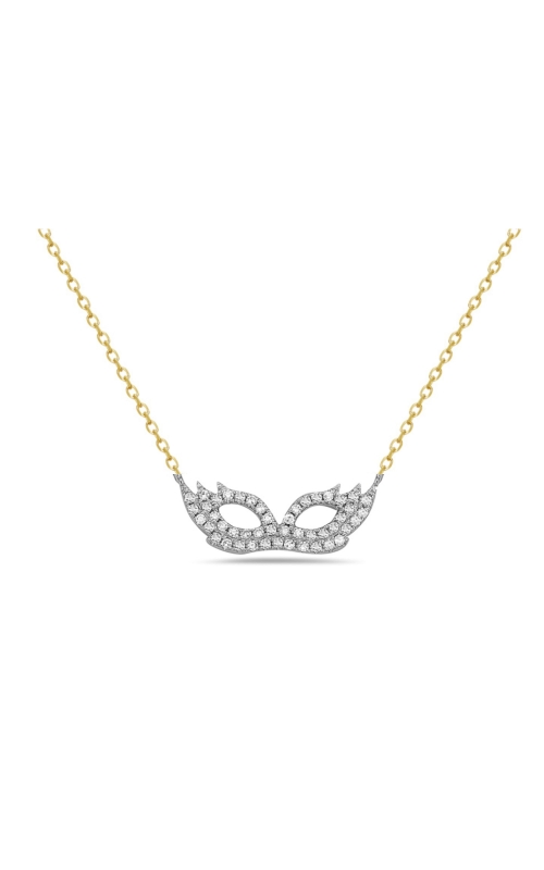 14K Yellow & White Gold Diamond Mardi Gras Mask