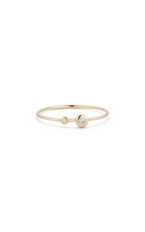 14K Yellow Gold Two Bezel Diamond Band