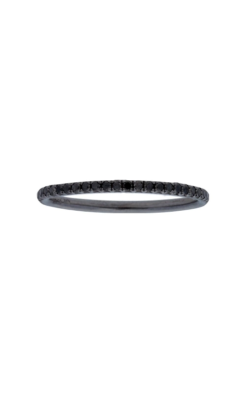 14K White Gold with Black Rhodium Black Diamond Eternity Band