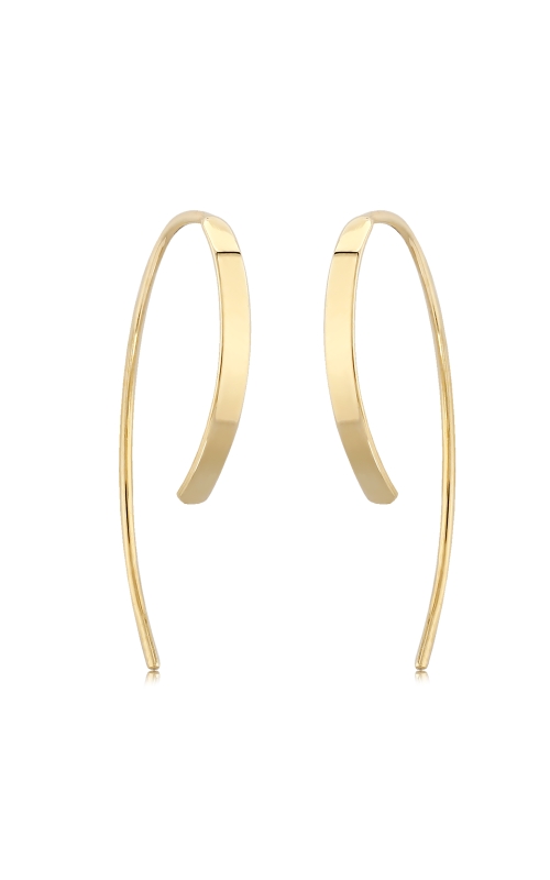 14K Yellow Gold Flat Wire Earrings
