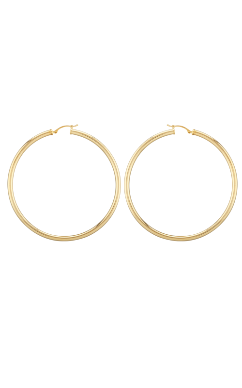 14K Yellow Gold Large Hoops