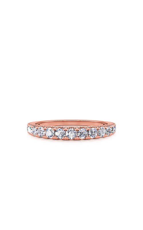 14K Rose Gold Round Diamond Wedding Band