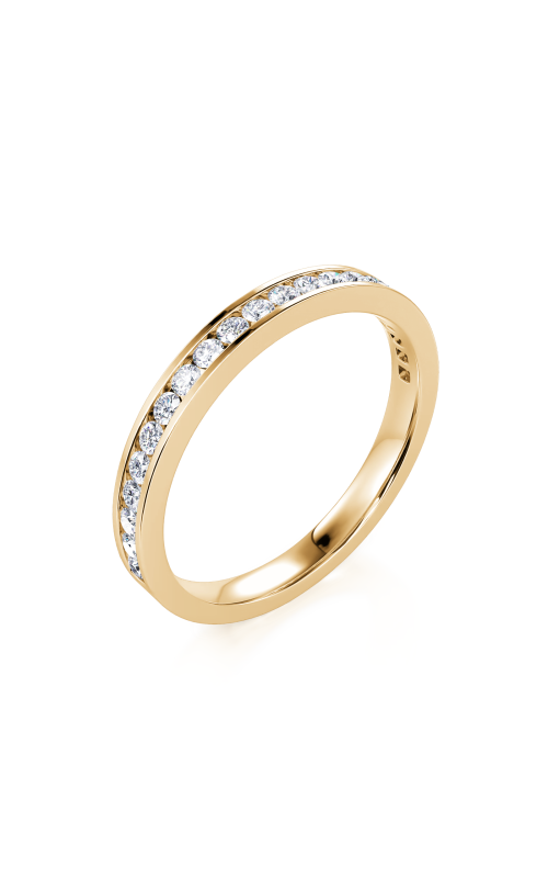 14K Yellow Gold Round Channel Diamond Band