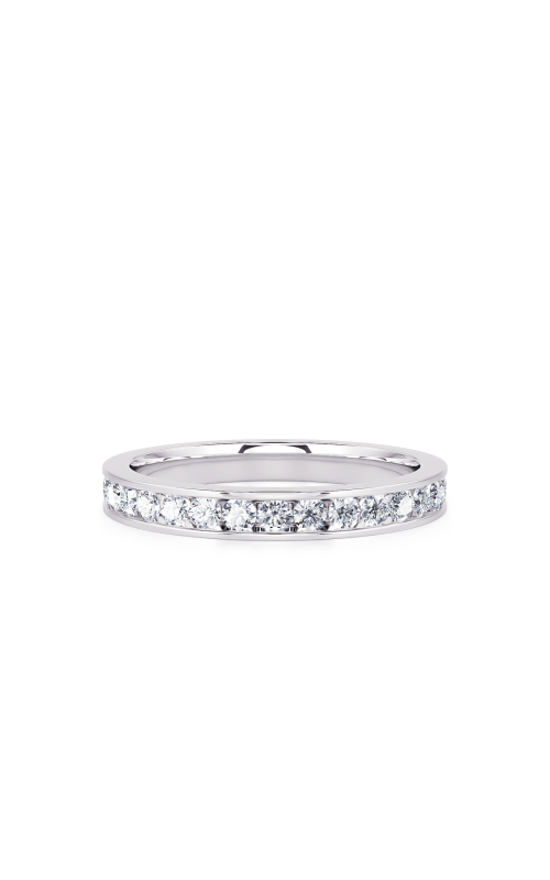 14K White Gold Channel Diamond Band