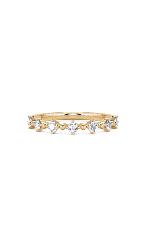 14K Yellow Gold Round Diamond Wedding Band