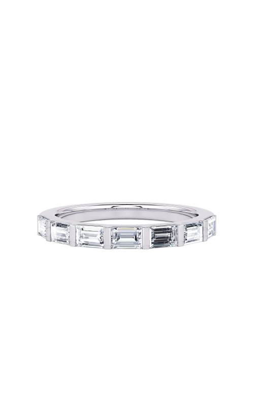 14K White Gold Baguette Diamond Band