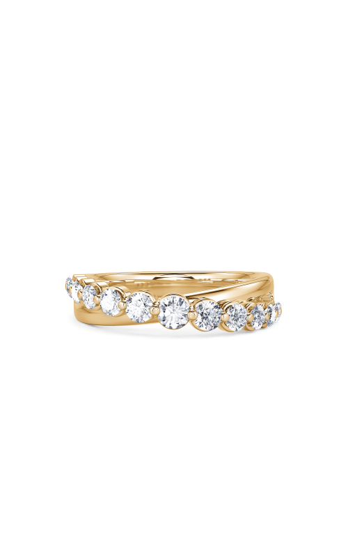 14K Yellow Gold Crossover Diamond Band