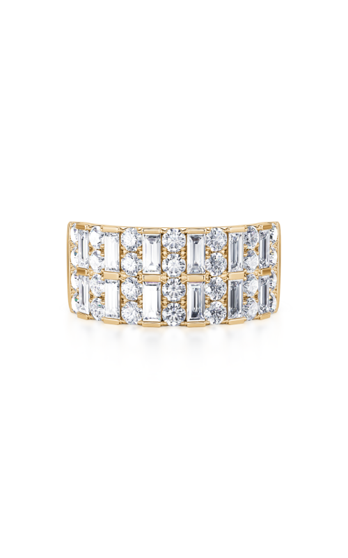 14K Yellow Gold Baguette And Diamond Band