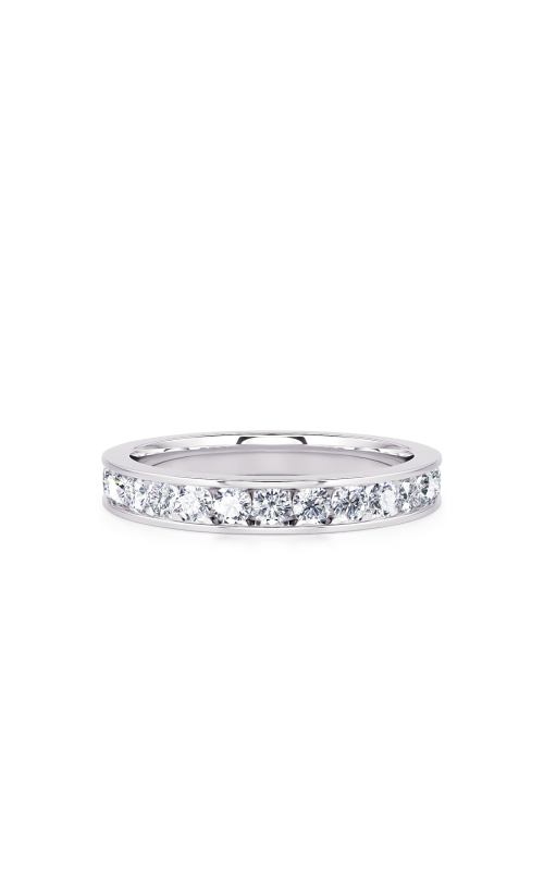 14K White Gold Channel Diamond Band