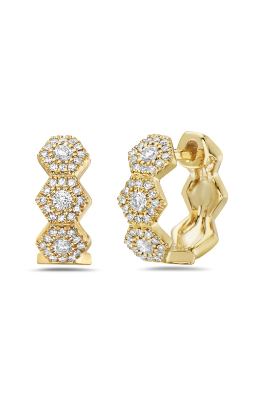 14K Yellow Gold Single Cut Diamond Huggies