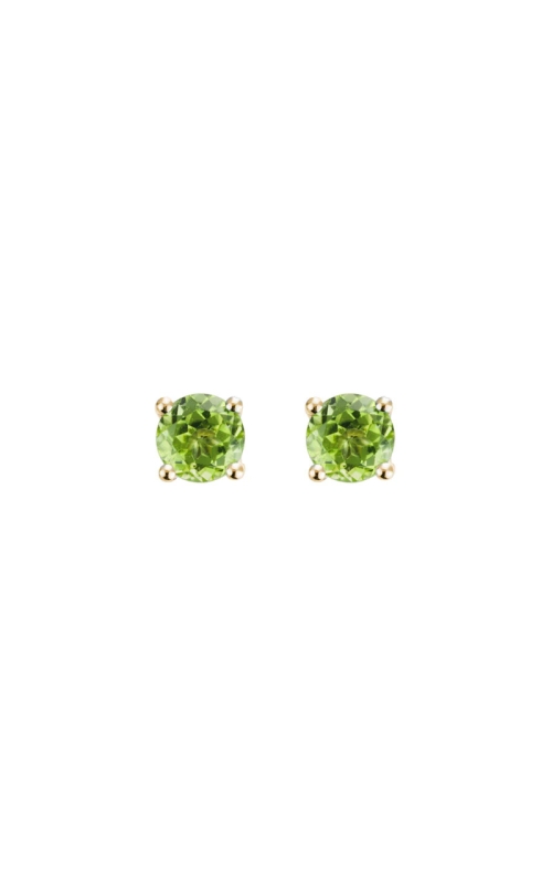 14K Yellow Gold Peridot Stud Earrings