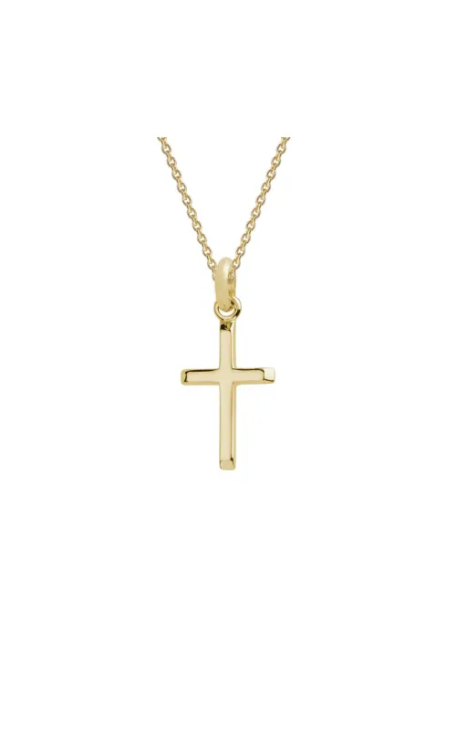 14K Yellow Gold Diamond Cross