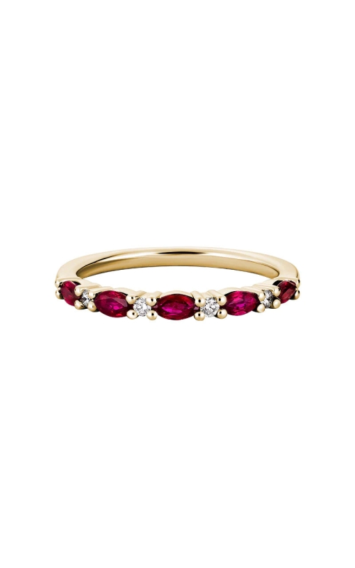14K YG Ruby & Diamond Band