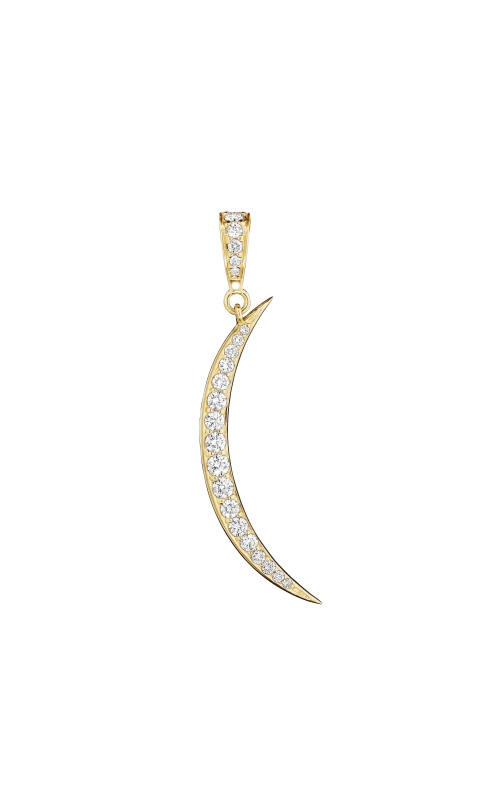 18K Yellow Gold Diamond Crescent Moon Enhancer