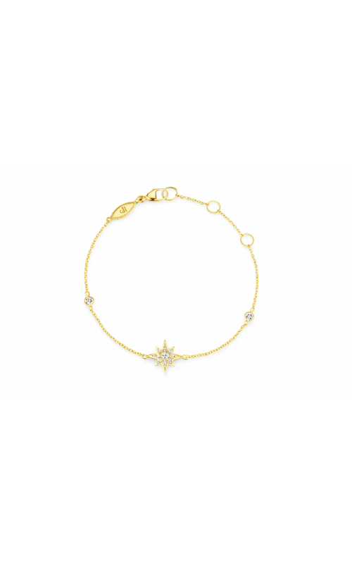 18K Yellow Gold Diamond Star Chain Bracelet