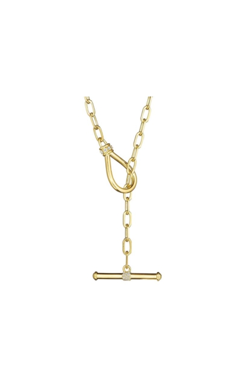 18K Yellow Gold Diamond Toggle Necklace