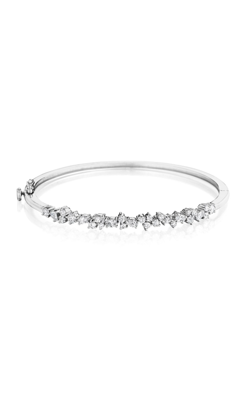 18K White Gold Stardust Diamond Bangle Bracelet