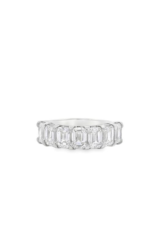 Platinum Emerald Cut Diamond Band