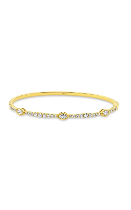 18K Yellow Gold Diamond Bangle Bracelet