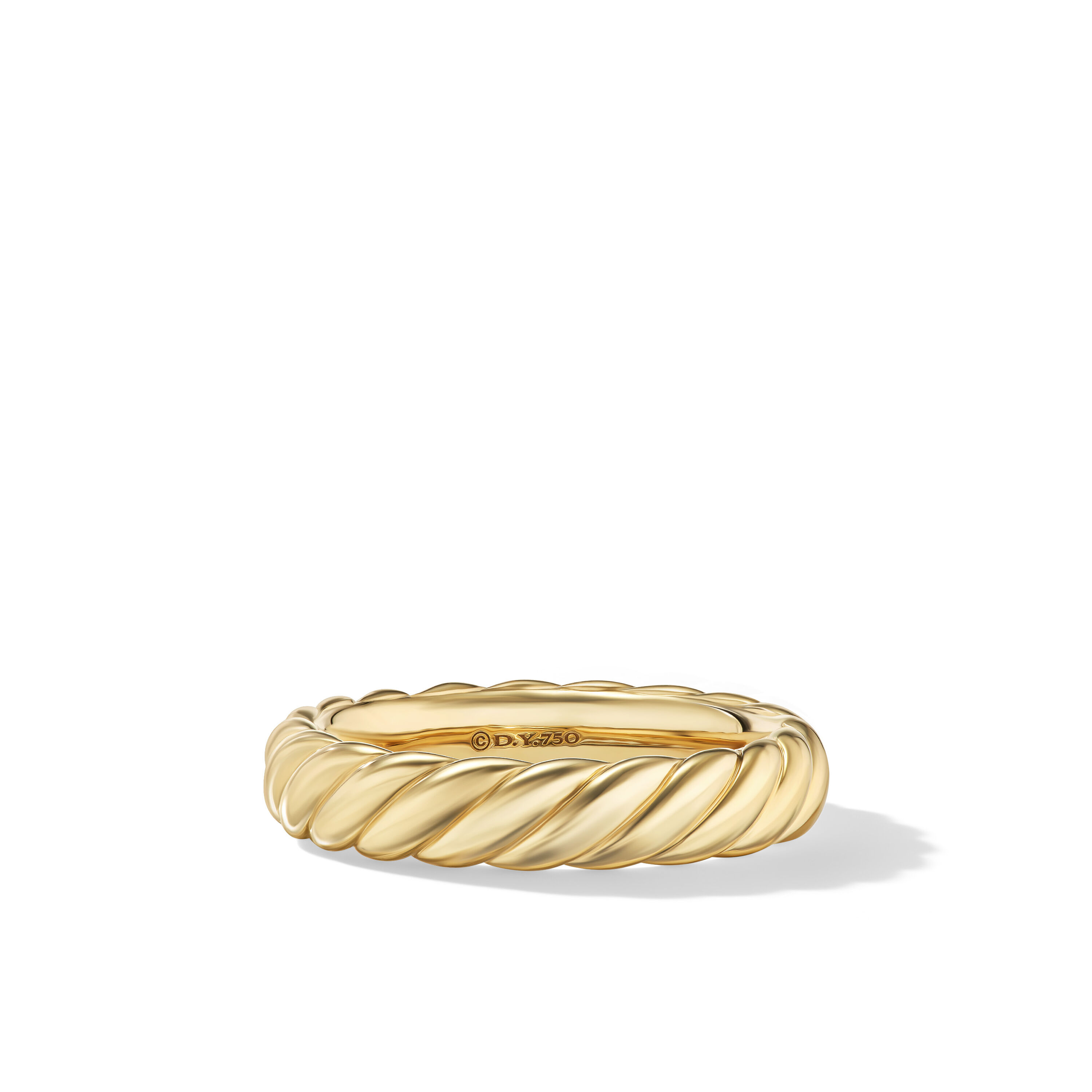 デイビット・ユーマン レディース リング アクセサリー 18K Yellow Gold DY Unity Cable Band Ring 半価直販  ジュエリー・アクセサリー