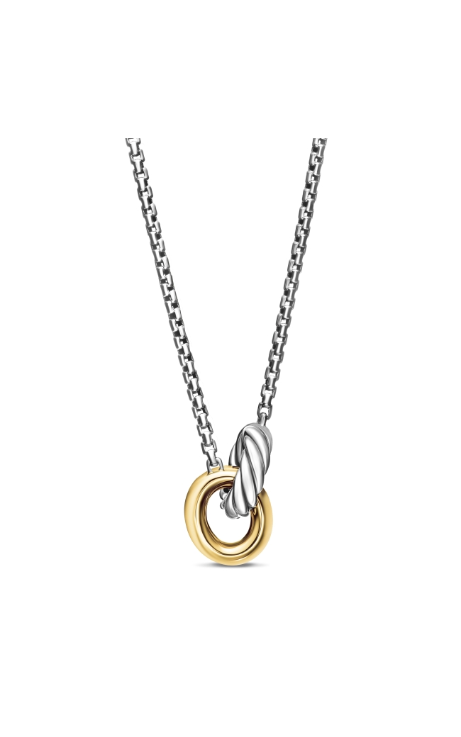 贈り物に＊DAVID YURMAN Interlocking Heart Pendant Necklace Cable Collectibles® Interlocking Heart Necklace in 18K