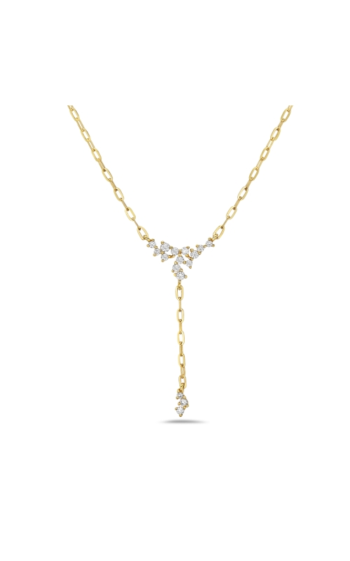 14K Yellow Gold Diamond Paperclip Chain Necklace